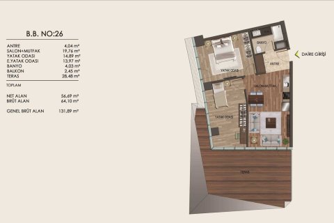1+1 Leilighet  i Istanbul, Tyrkia Nr. 233928 - 15