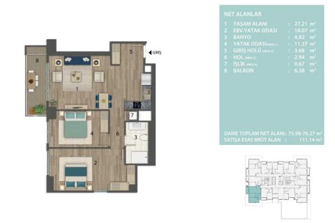 Apartment for sale in Istanbul, Turkey, 2 bedrooms, 128m2, No. 233929 – photo 17