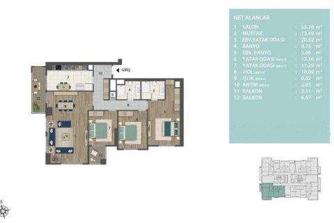3+1 Lägenhet  i Istanbul, istanbul, Turkiet Nr. 233927 - 20