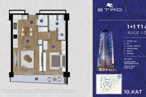 1+1 Wohnung  in Istanbul, Türkei Nr. 221926 - 16