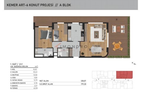 Продажа квартиры  в Эйюпе, Стамбуле, Турция 4+1, 189м2, №221526 – фото 17