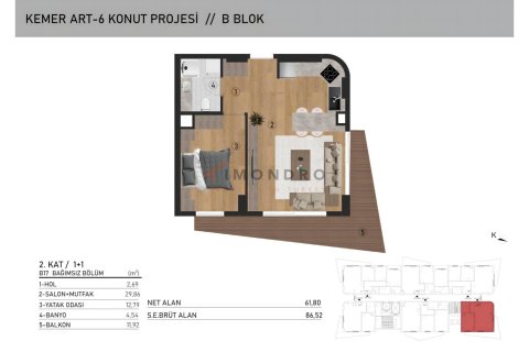 Продажа квартиры  в Эйюпе, Стамбуле, Турция 4+1, 189м2, №221526 – фото 16