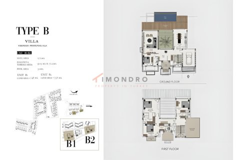 ویلا در  Catalkoy ، ترکیه 3 خوابه ، 237 متر مربع.  شماره 221529 - 15