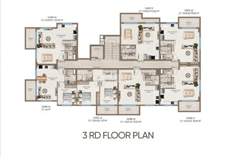 2+1 Penthouse  i Alanya, Antalya, Tyrkiet Nr. 238108 - 19