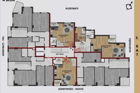 Apartment for sale  in Antalya, Turkey, 2 bedrooms, 70m2, No. 212873 – photo 12