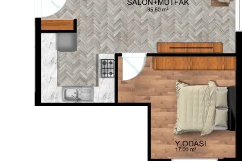 1+1 Leilighet  i Dosemealti, Antalya, Tyrkia Nr. 220313 - 10