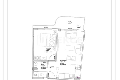 1+1 Wohnung  in Aksu, Antalya, Türkei Nr. 213604 - 18