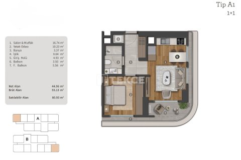 2+1 Leilighet i Istanbul, Tyrkia Nr. 228846 - 25