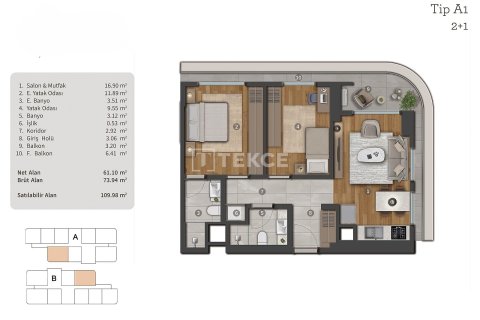 2+1 Leilighet i Istanbul, Tyrkia Nr. 228846 - 26