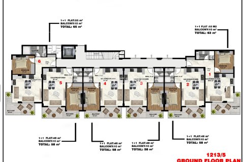 3+1 Takleilighet i Alanya, Antalya, Tyrkia Nr. 228844 - 26