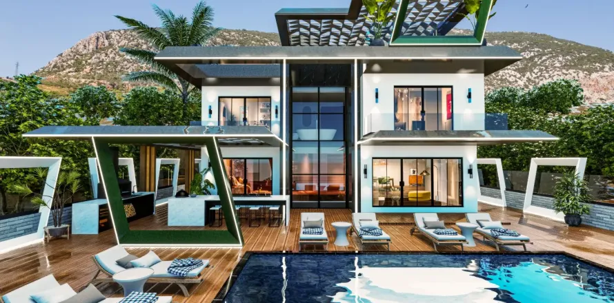 5+1 Villa  i Mahmutlar, Antalya, Tyrkia Nr. 219529