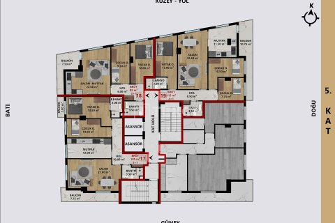 3+1 Lejlighed i Antalya, Tyrkiet Nr. 226427 - 17