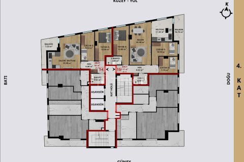 2+1 Lejlighed i Antalya, Tyrkiet Nr. 226426 - 16