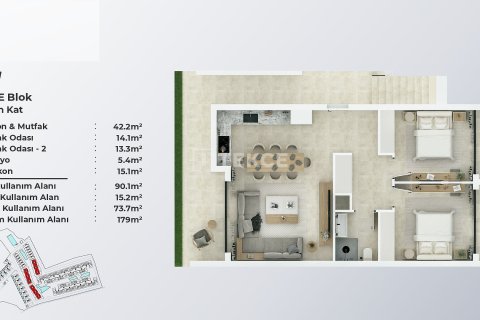 1+1 Leilighet i Famagusta, Nr. 226971 - 16