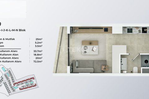 1+1 Leilighet i Famagusta, Nr. 226971 - 14