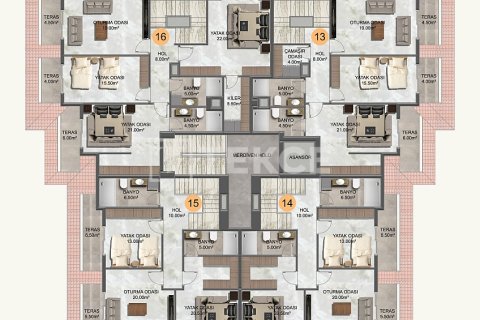 2+1 Lejlighed i Alanya, Antalya, Tyrkiet Nr. 215738 - 18