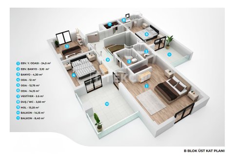 Продажа виллы  в Муданье, Бурсе, Турция 5+1, 278м2, №216247 – фото 27