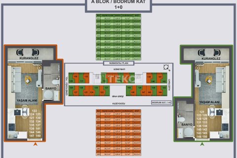 آپارتمان در  Antalya ، ترکیه 1 خوابه ، 55 متر مربع.  شماره 225302 - 25