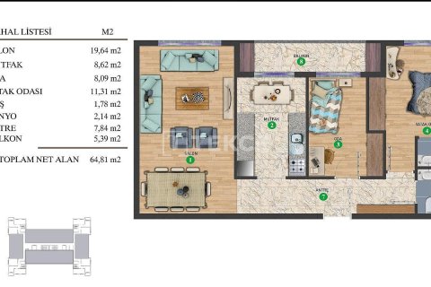 2+1 Lägenhet  i ankara, Turkiet Nr. 219851 - 18