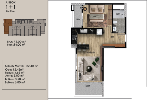 Lejlighed i Mersin, Tyrkiet Nr. 227904 - 13
