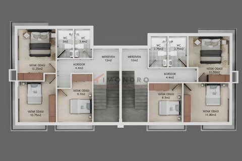 Villa for sale  in Lapta, Girne, Northern Cyprus, 3 bedrooms, 99m2, No. 212299 – photo 8