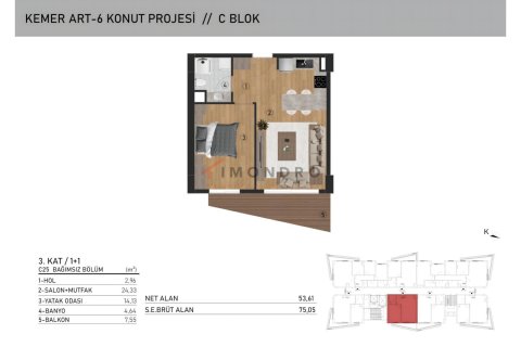 Продажа квартиры  в Эйюпе, Стамбуле, Турция 1+1, 87м2, №221523 – фото 21