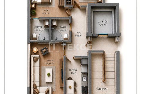 2+1 Leilighet i Mudanya, Bursa, Tyrkia Nr. 238010 - 15