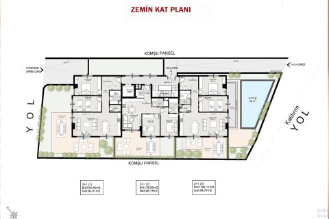 Продажа квартиры  в Аланье, Анталье, Турция 2+1, 78м2, №221411 – фото 19