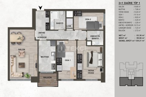 Apartment for sale  in Istanbul, Turkey, 2 bedrooms, 74m2, No. 221406 – photo 19