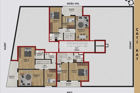 2+1 Takvåning  i Antalya, Turkiet Nr. 221409 - 12