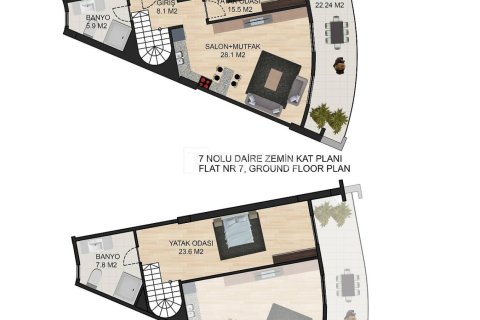 1+1 Takvåning i Girne, Nr. 227422 - 29