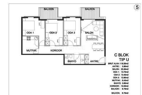 3+1 Lägenhet i Kusadasi, Aydin, Turkiet Nr. 227421 - 23