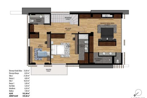 Продажа виллы  в Измире, Турция 5+1, 398м2, №234161 – фото 20