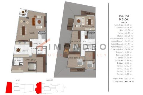 آپارتمان در Üsküdar، Istanbul ، ترکیه 5 خوابه ، 290 متر مربع. شماره 225213 - 13