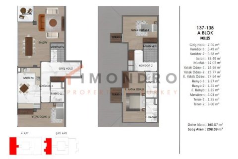 آپارتمان در Üsküdar، Istanbul ، ترکیه 5 خوابه ، 290 متر مربع. شماره 225213 - 14