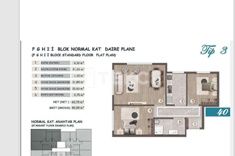 Daire  3+1  Büyükçekmece, İstanbul, Türkiye №224477 - 15