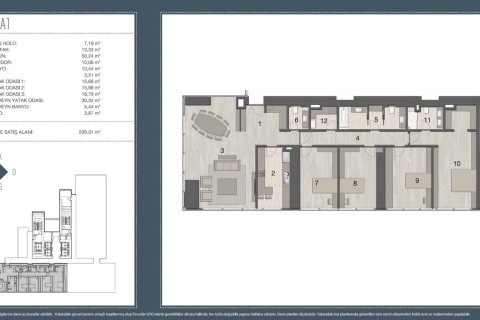 Penthouse i Sisli, Istanbul, Tyrkiet Nr. 225820 - 24