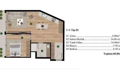 Daire 1+1 İzmir, Türkiye №233128 - 14
