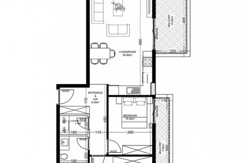 Квартира в Yekta Golden Valley 2+1, Оба, Анталья, Турция №101745