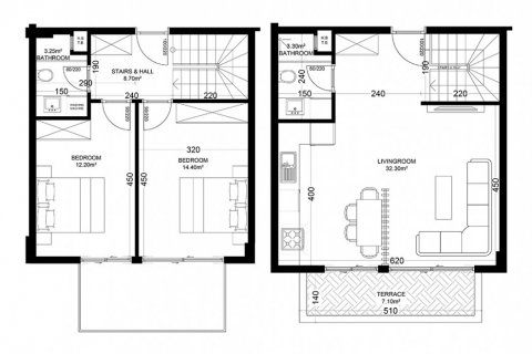 2+1 Penthouse in Yekta Golden Valley, Oba, Antalya, Turkey No. 101713