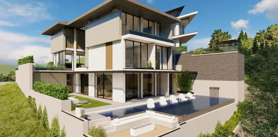 5+1 Villa  i Alanya, Antalya, Tyrkiet Nr. 219578