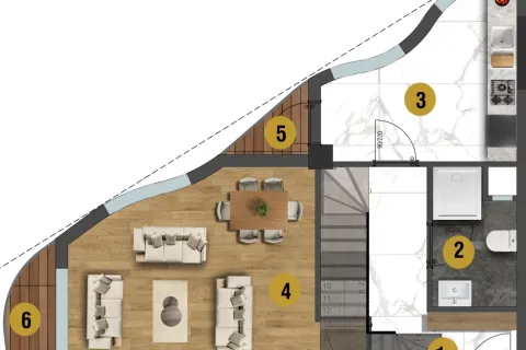 2+1 Leilighet i Mugla, Tyrkia Nr. 220289 - 11