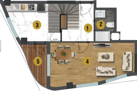 2+1 Leilighet i Mugla, Tyrkia Nr. 220290 - 11