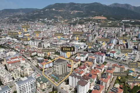 1+1 Lejlighed  i Alanya, Antalya, Tyrkiet Nr. 223618 - 10