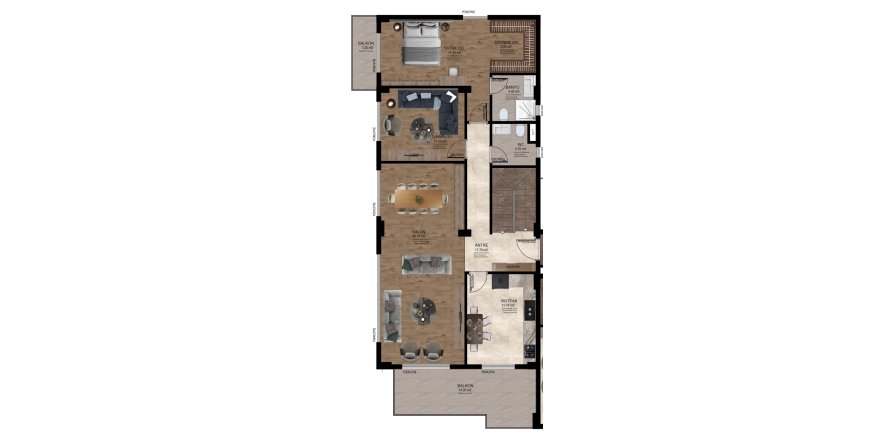 Floor plan «Planirovka 5 bedrooms - 4 etazh Dupleks», 5+3 in building «Block B: Main» SES MANSION