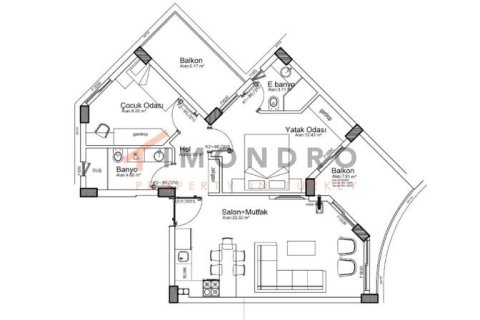 Apartment for sale  in Aksu, Antalya, Turkey, 2 bedrooms, 89m2, No. 215473 – photo 9