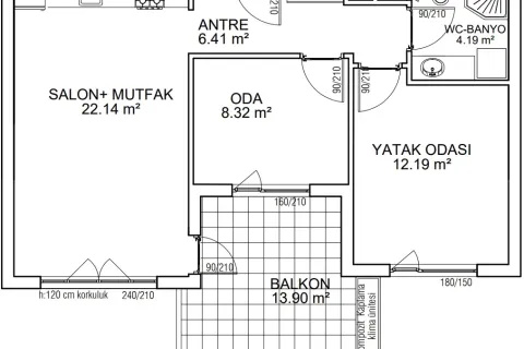2+1 Lägenhet  i Aksu, Antalya, Turkiet Nr. 220405 - 29
