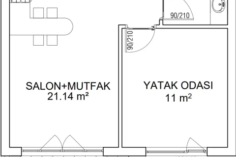 1+1 Lägenhet  i Aksu, Antalya, Turkiet Nr. 220404 - 29