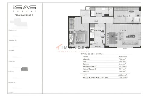 Apartment for sale in Beyoglu, Istanbul, Turkey, 2 bedrooms, 107m2, No. 221180 – photo 21