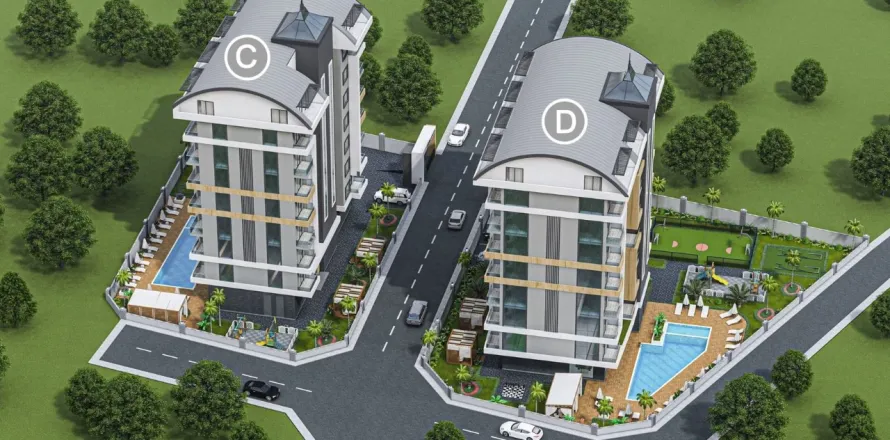 Daire  1+1  Alanya, Antalya, Türkiye №224050